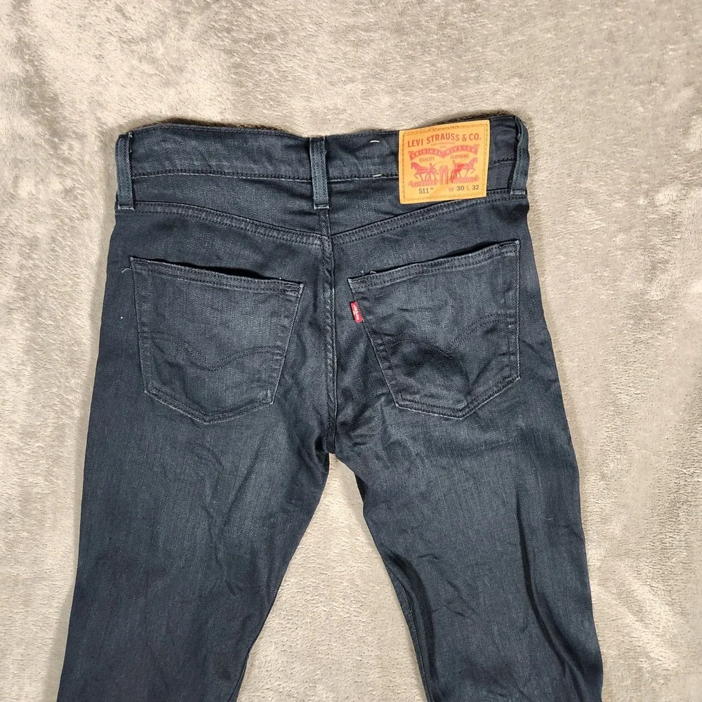 Levi's 511 Jeans Mens 30X32 Indigo Blue Slim Fit Dark Excellent 04511-4558‎